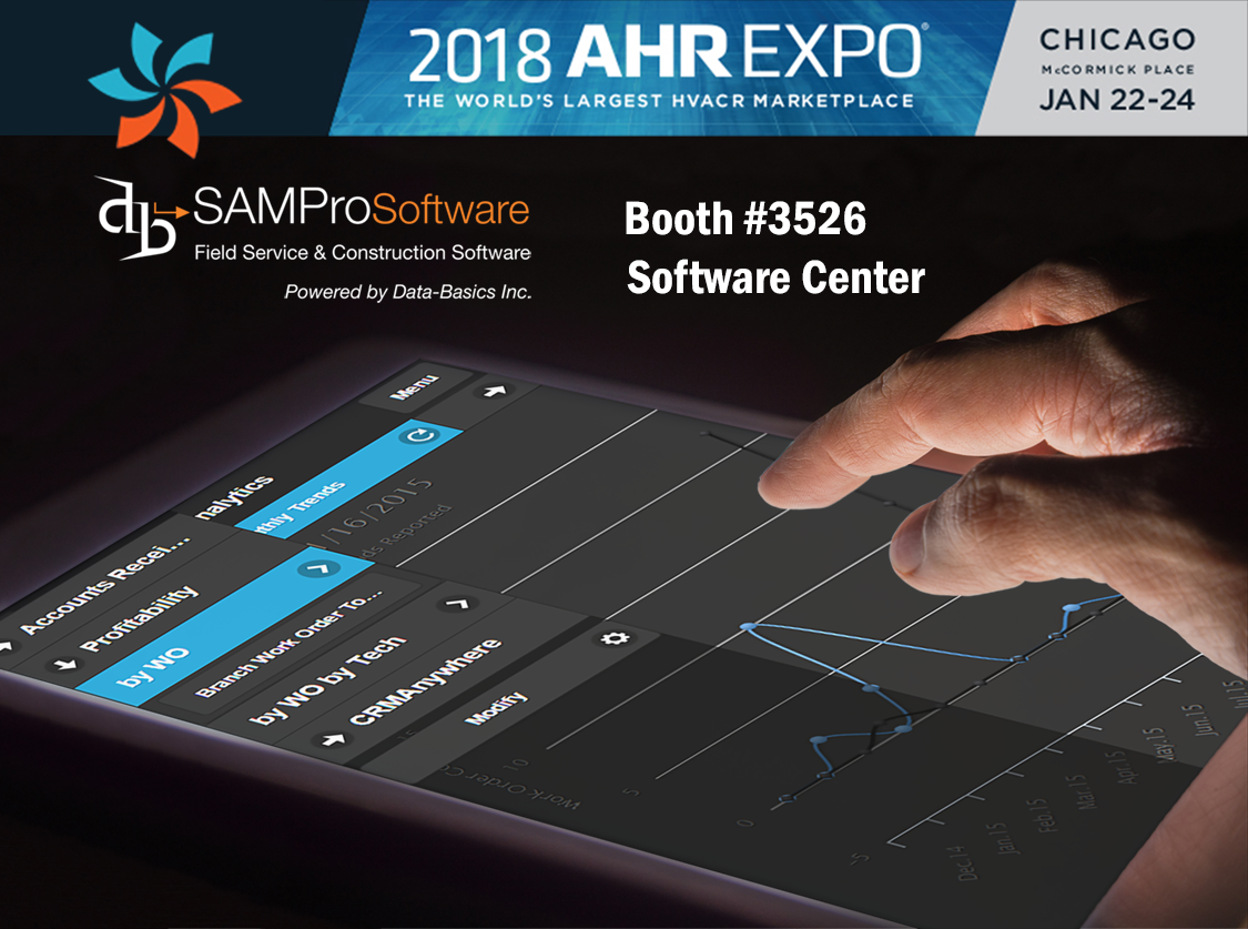 Learn more about SAMPro accounting software for services companies at AHR Expo 2018 in Chicago